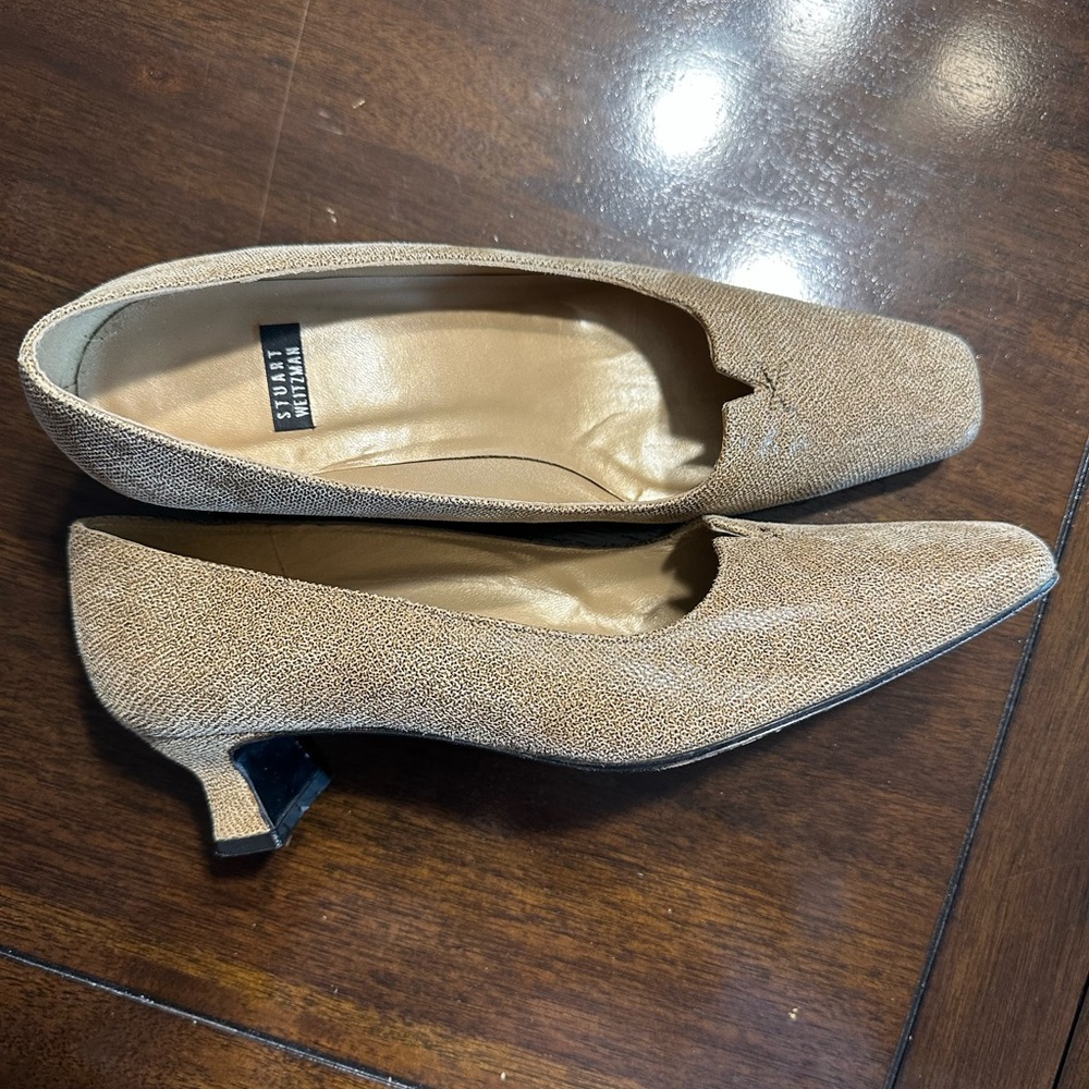 Stuart Weitzman Tan Textured shoes
